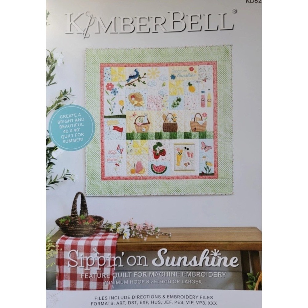 Kimberbell Sippin' on Sunshine Bundled Fabric Quilt Kit Includes All Fabric NIB
